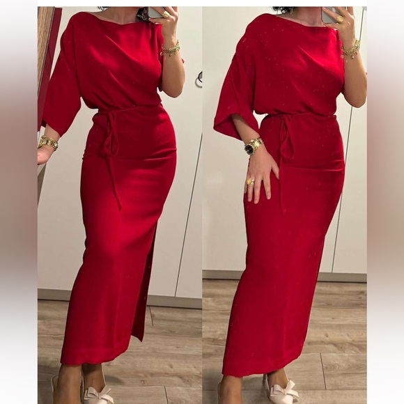 Zara Dresses & Skirts - ZARA LONG BELTED DRESS